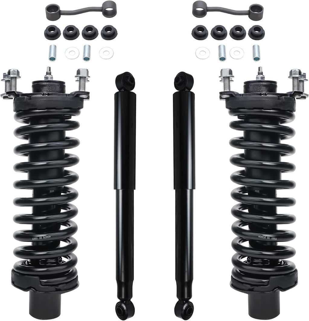 Detroit Axle - 6pc Struts Shocks Kit for Jeep 2002-2007 Liberty