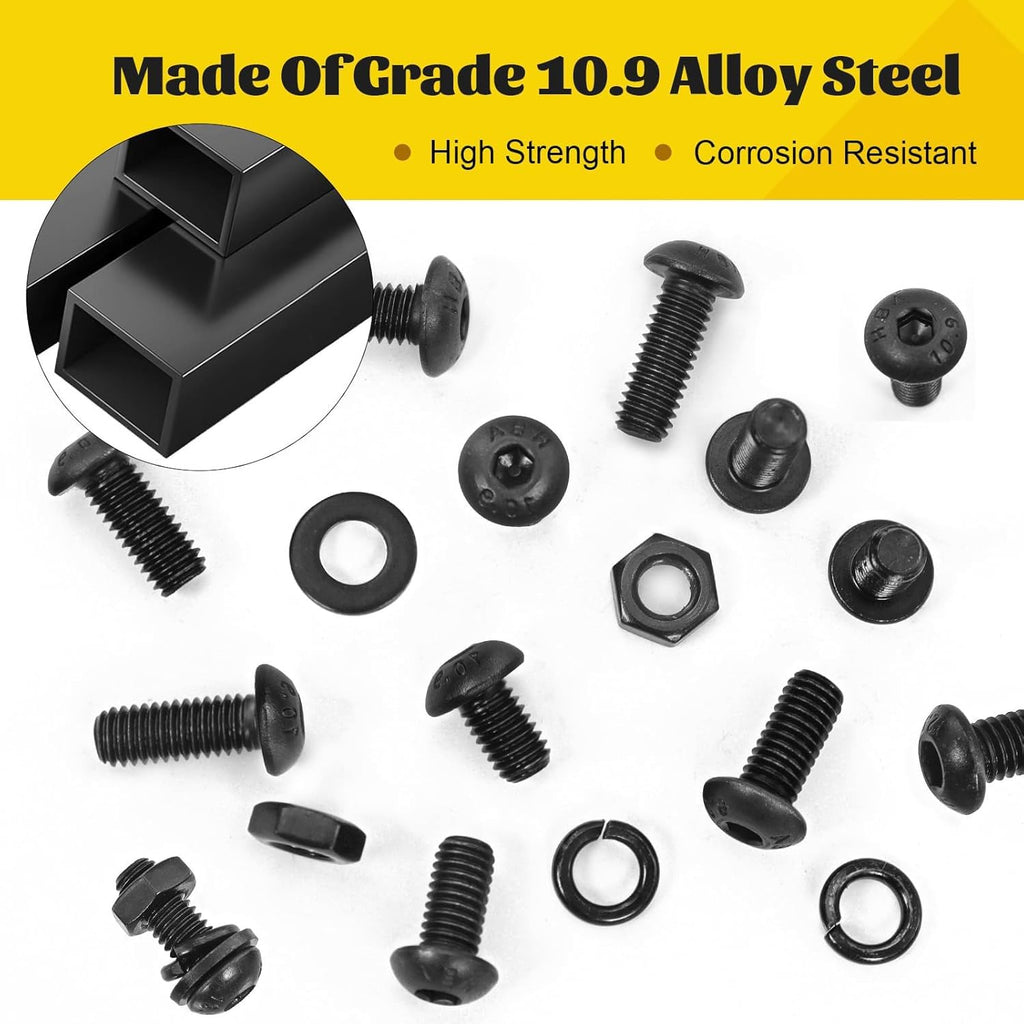 660PCS M4 Hex Button Screws Assortment Kit, M4x6/8/10/12/16/20/30 mm