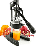 Ultra-Premium Cast Iron Juicer | Extra-Large, Heavy Duty, Commercial Grade, Stainless Steel Manual Hand Press Citrus