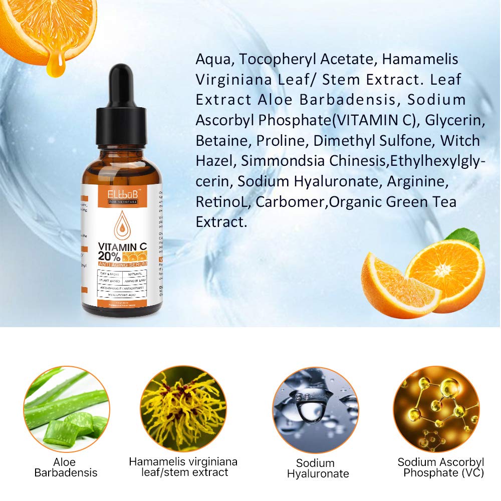 Day-Night Anti Aging Vitamin C Serum Retinol Serum For Face with Retinol & Amino Acids - Boost Skin Collagen,Hydrate