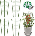 4 Pack Plant Support Tomato Cages for Garden, 18 Inches Small Tomato Cages and Supports with Adjustable Rings for
