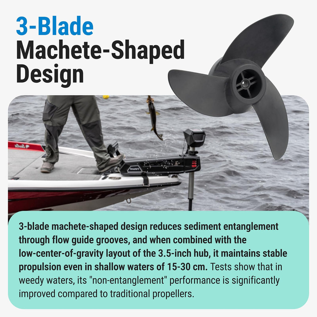 Machete III Propeller Compatible with Motorguide Trolling Motor, 3.5" Hub