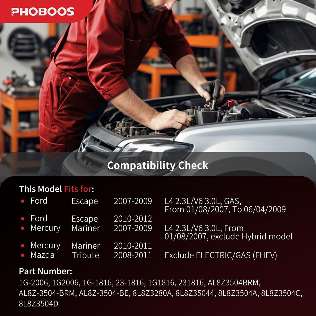 PHOBOOS Manual Steering Rack and Pinion Fit for Ford & Mazda & Mercury