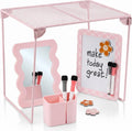 Stylish Locker Accessories Kit - Includes Shelf, Mirror, Whiteboard, Pen Holder, Cute Flower Magnets & Marker Set