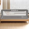 Foldable Bed Rail for Toddlers, 71in Reinforced Carbon Steel Frame&Connectors, Breathable Cationic Fabric - Safety