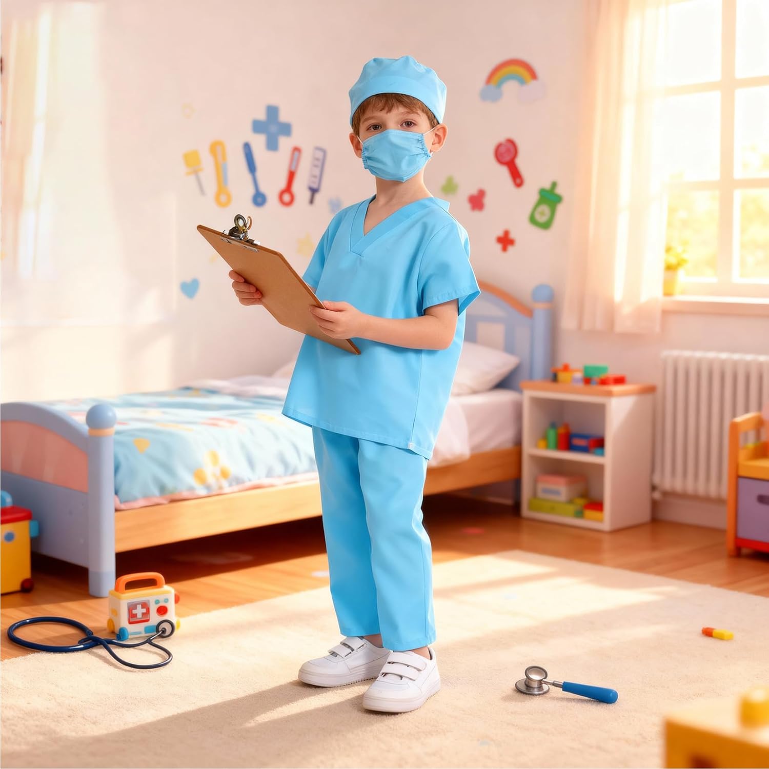 Toddler Dress Up Clothes, Kids Dress Up Clothes for Boys Girls 3-6 | Career Day Costumes with Police Officer