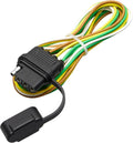 4 Pin Vehicle Side Trailer Wiring Harness 49 Inch, 16AWG 4 Prong Trailer Light Plug Socket with Dust Cover, Truck 4