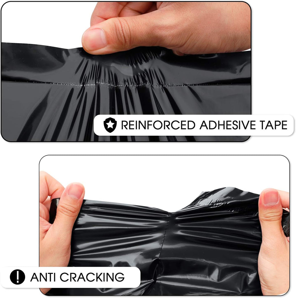 Black Poly Mailers 14.5x19 100 Pack, Large Self Seal Shipping Bags | Strong Thick Tear-resistant Waterproof Mailing