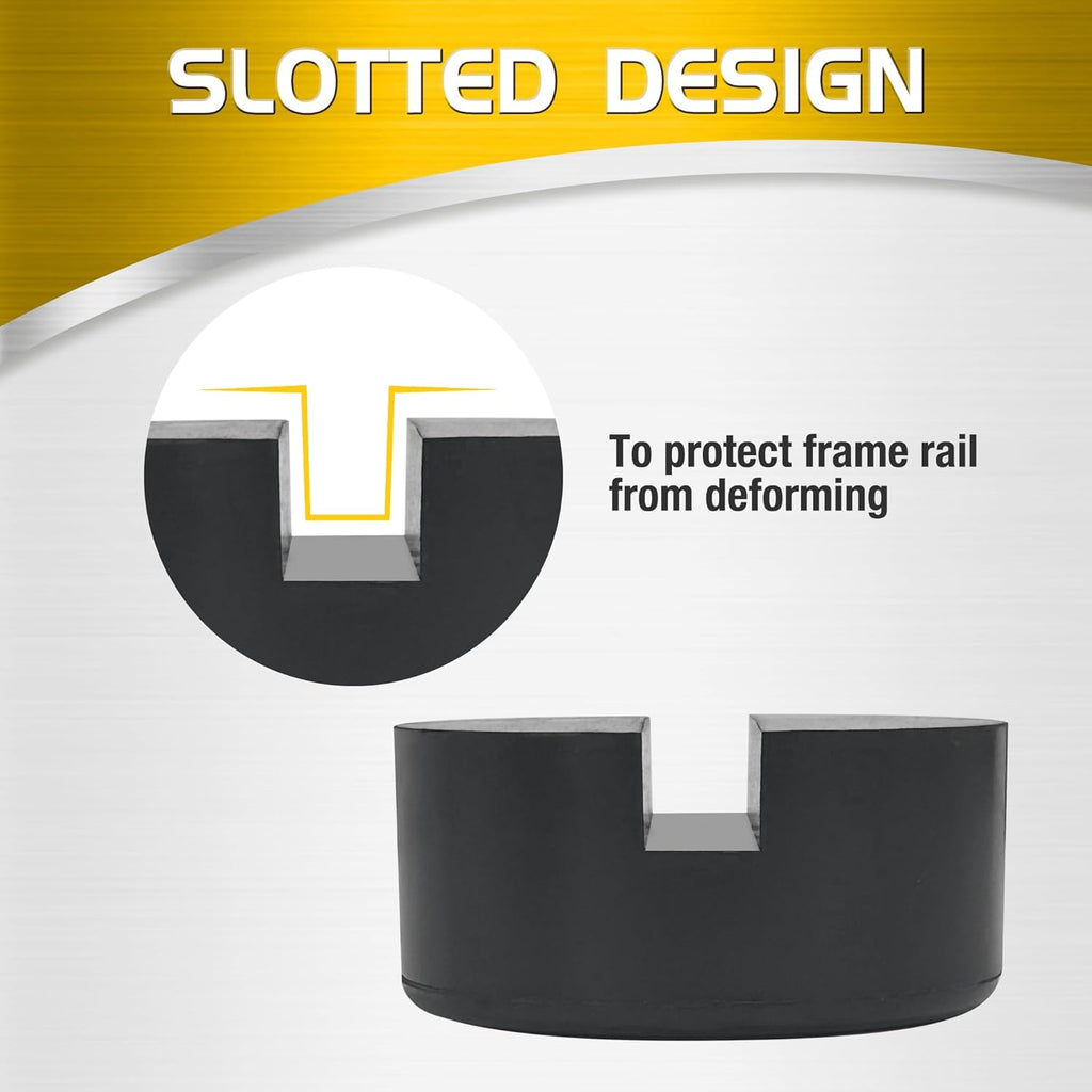 Floor Jack Pads, Height-Adding Pinch Weld Adapter, Rubber, 2-Pack