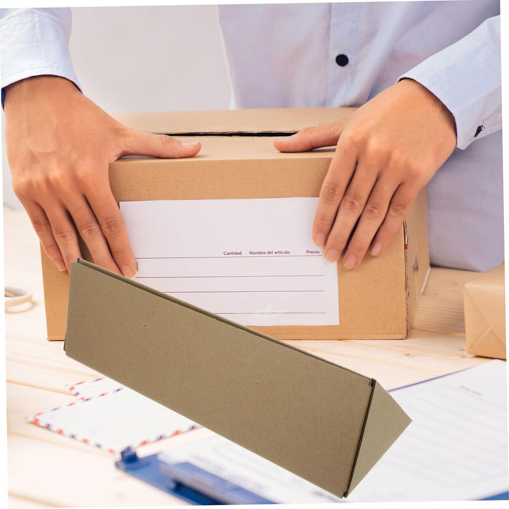 10pcs Triangle Kraft Paper Mailing Tubes for Documents Storage
