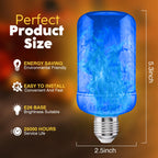 LED Flame Light Bulbs (2 Pack), 4 Modes Flickering Light Bulbs with Upside Down Effect, E26 Base Realistic LED Fire