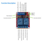 Podazz 2 Pcs DC 12V Relay Module 2 Channel Relay Switch with Opto Isolated High/Low Level Trigger