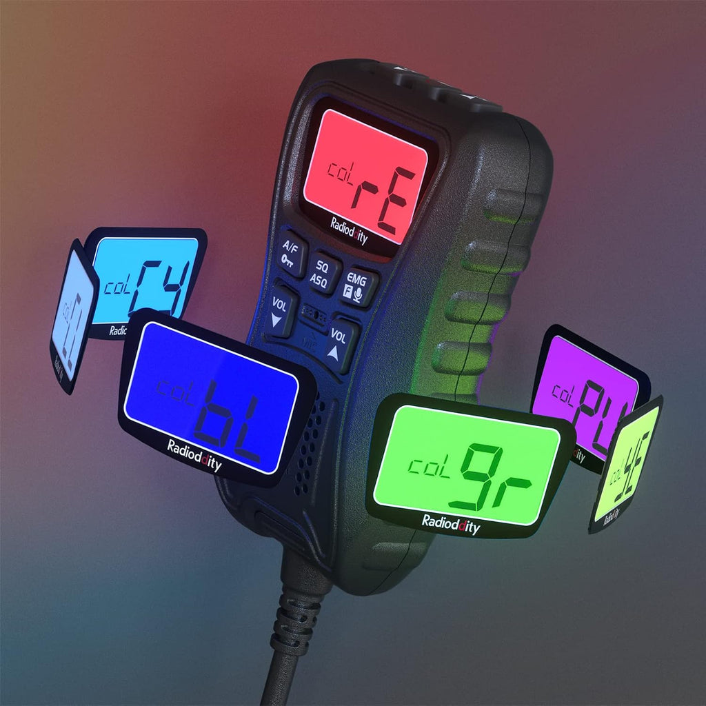 CS-47 Compact CB Radio AM/FM, One-Hander Mic Noise Reduction VOX | 40 Channels Built-in Speaker, Noise Reduction, RF