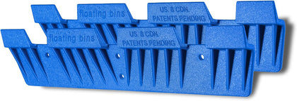Recycle Bin Wall Mount (2 Pack) – Heavy-Duty Garage Organizer & Trash Can Holder, Space-Saving Blue Bin Hanger for