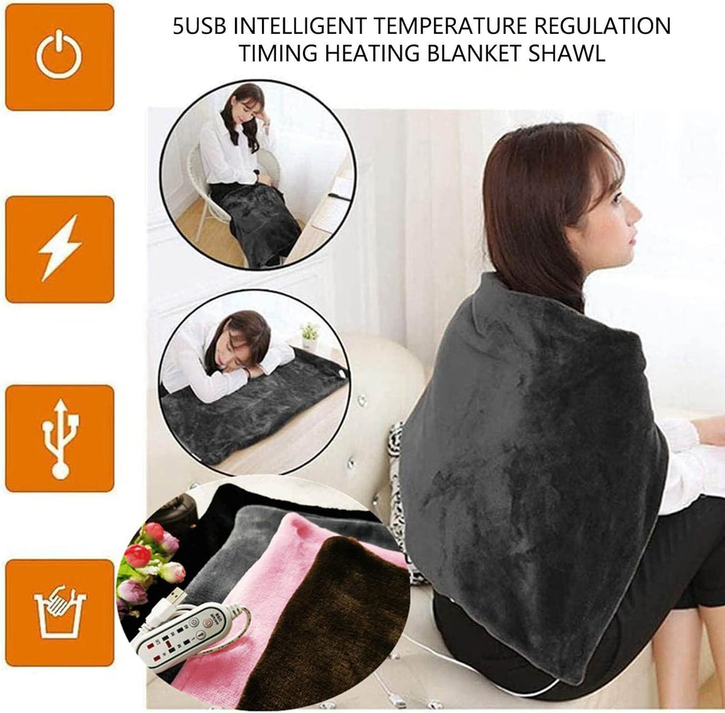 Soft Heated Blanket USB Electric Blanket 39.37x25.59in Heating Blankets | Electric Heated Throw Blankets Warm