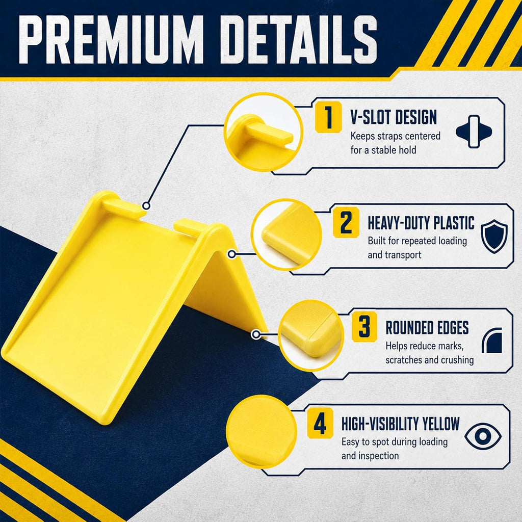 50 Pcs 2'' x 2'' Edge Protectors Flatbed Plastic Corner Guards
