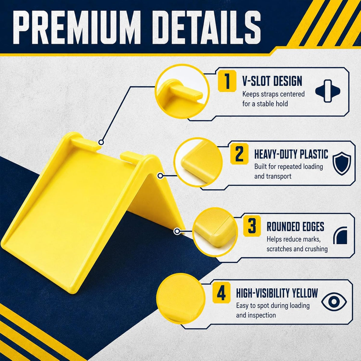 50 Pcs 2'' x 2'' Edge Protectors Flatbed Plastic Corner Guards