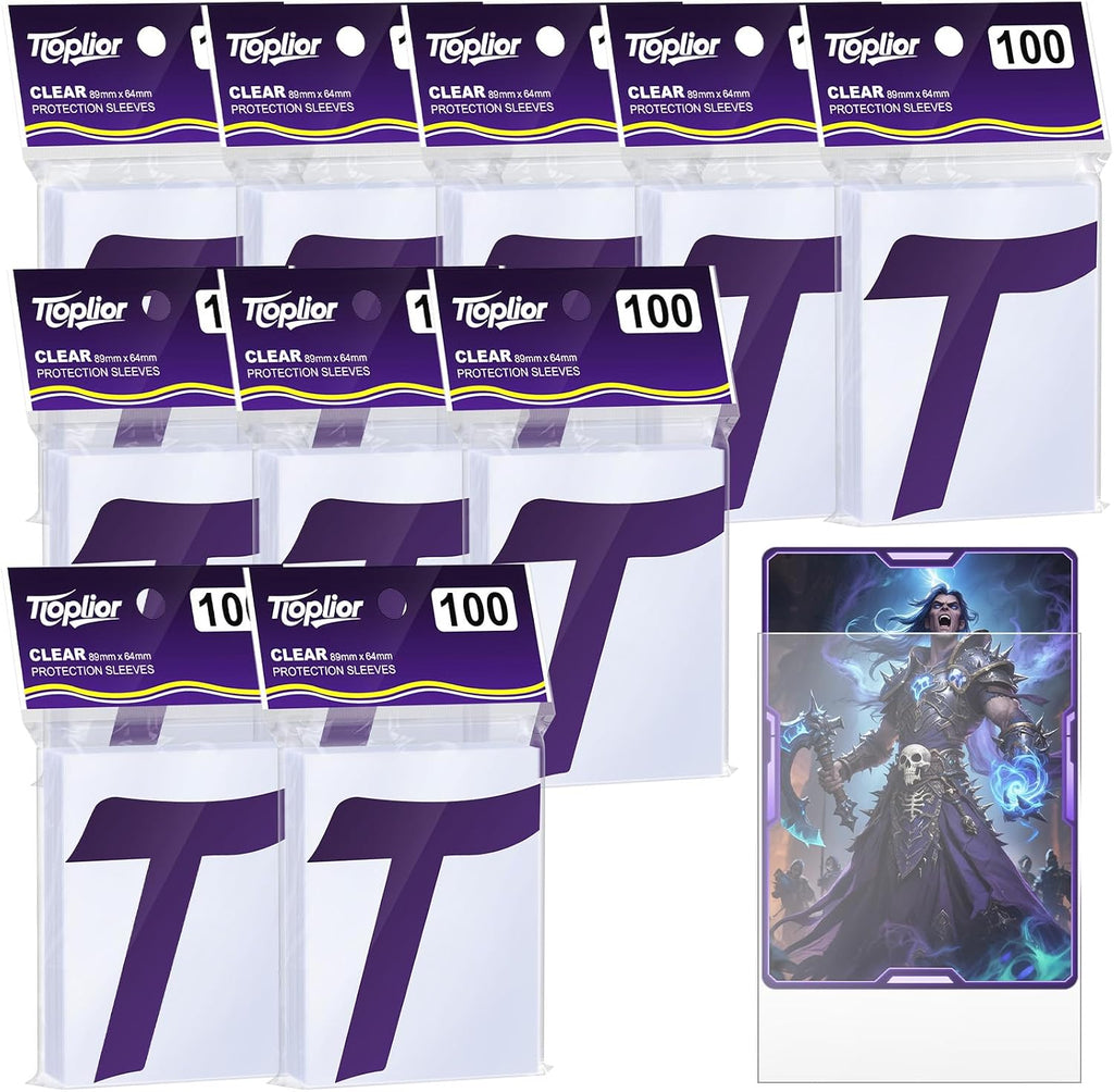 1000 Perfect Fit Sleeves,Inner Clear Card Sleeves Perfect Fit for Double Sleeving,60-Microns Ultra Clear