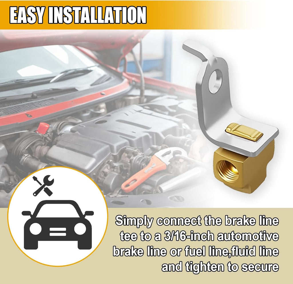3-Way Brake Line Tee with Mounting Bracket