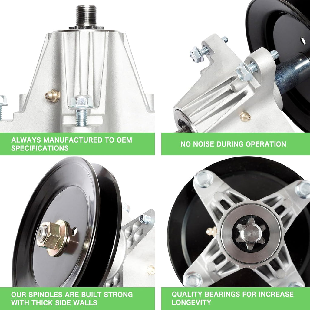 46 Inch Mower Deck Spindle Assembly Kit Fits Cub Cadet LTX1045 LTX1046 LTX1046VT Craftsman MTD LT2200 LT2000 Troy-Bilt Horse XP Mower Parts Include 2 Spindle 918-04865 618-04636 1 Idler 954-04219