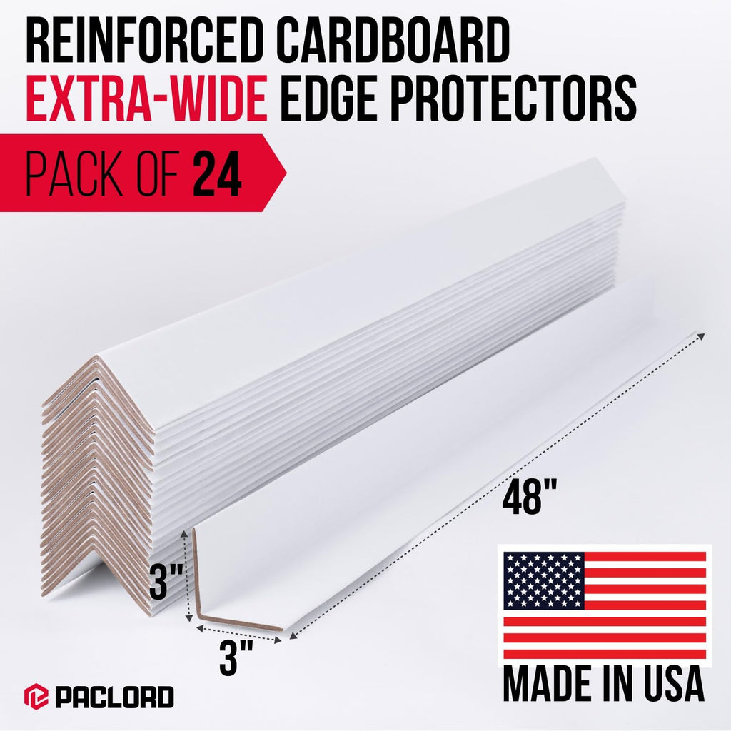 Extra-Wide 48" x 3" x 3" Reinforced Cardboard Edge Protectors