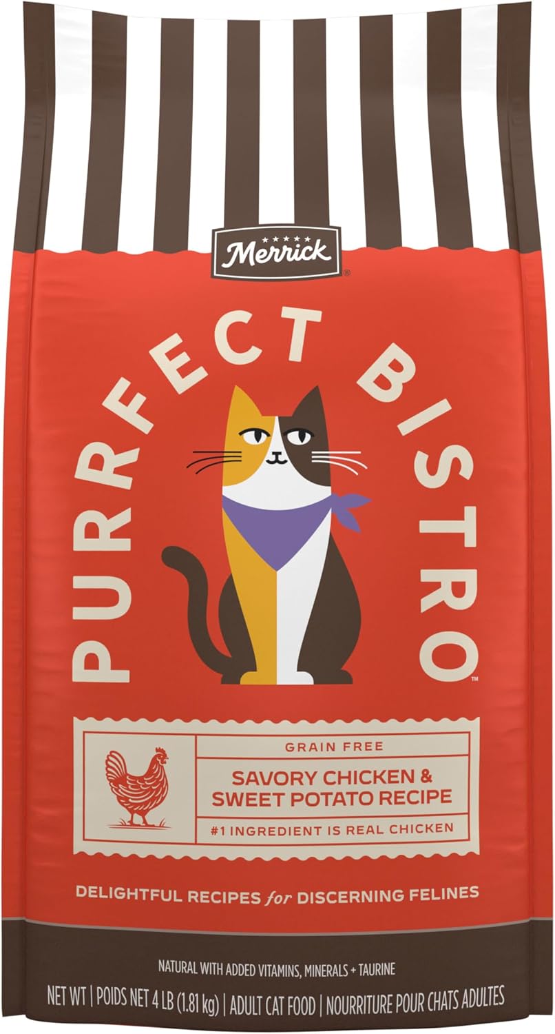 Purrfect Bistro Natural Dry Cat Food for Adult Cats, 4 lb. Bag