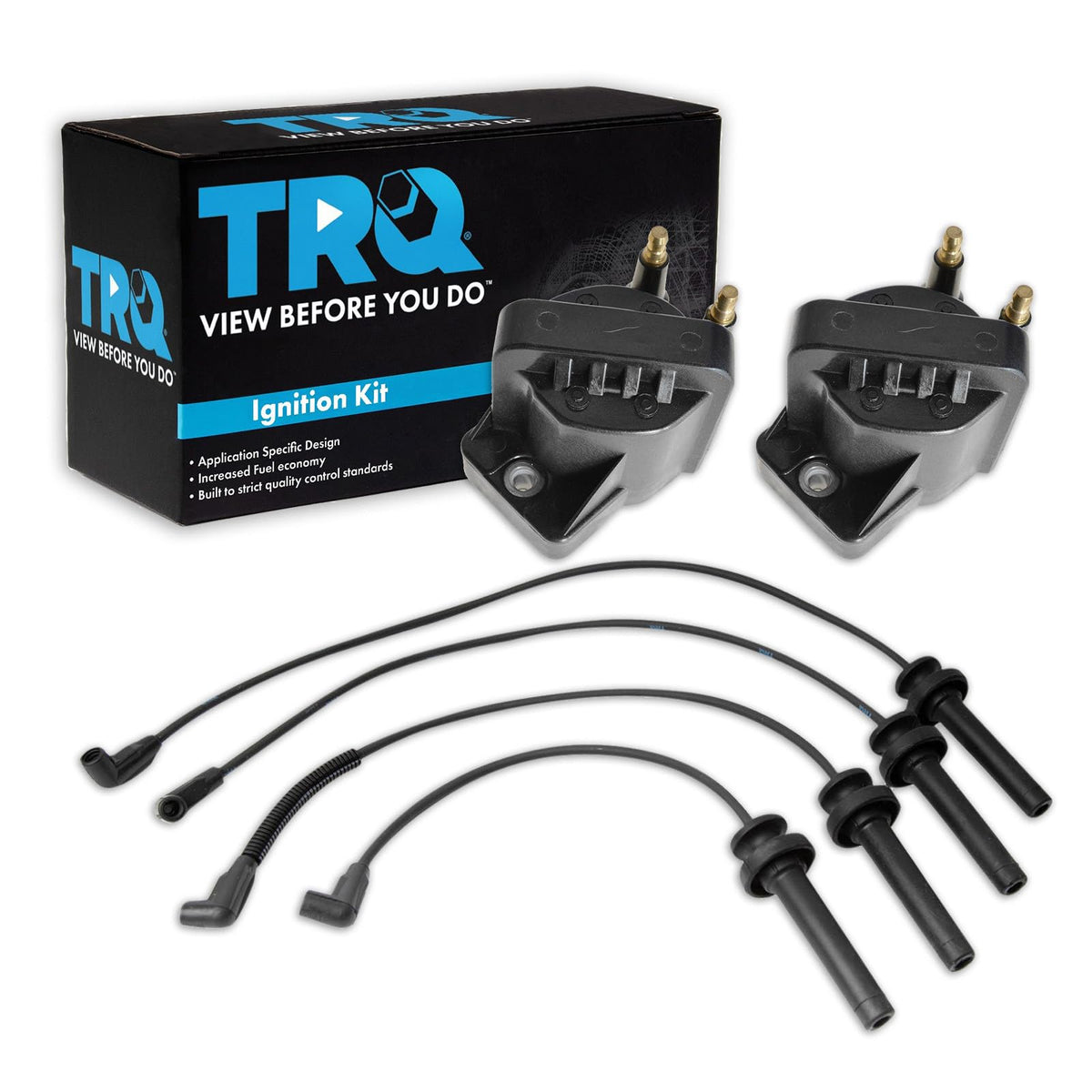 TRQ Ignition Coil & Spark Plug Kit 3 Piece