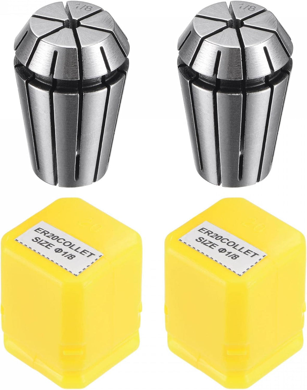 uxcell ER20 Spring Collet, 1/8" Chuck for CNC Engraving Machine Lathe Milling 2pcs