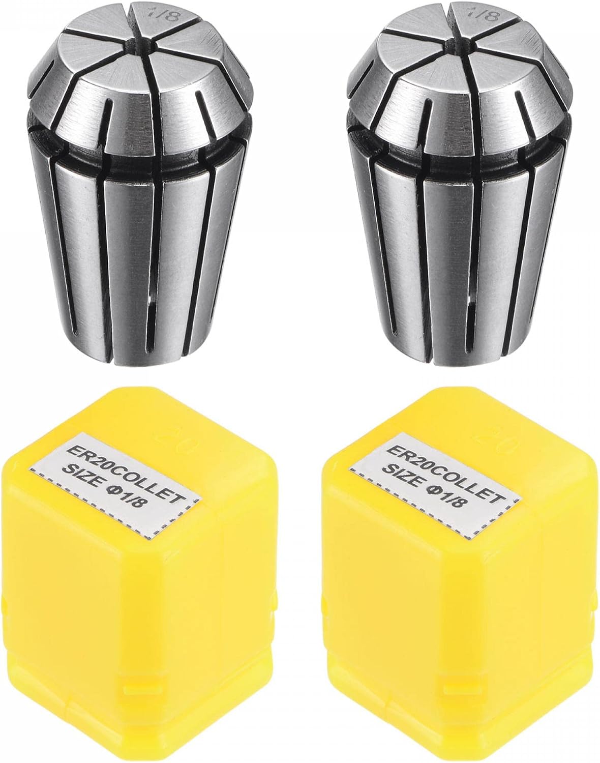uxcell ER20 Spring Collet, 1/8" Chuck for CNC Engraving Machine Lathe Milling 2pcs