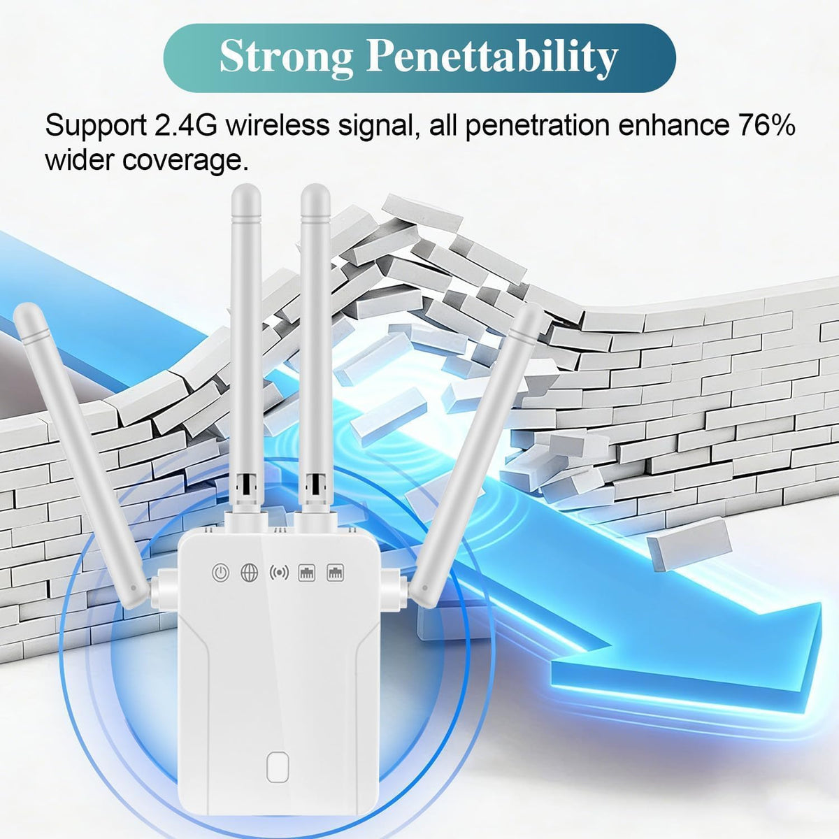WiFi Extender Signal Booster 2026 Internet Repeater for Home Long Range Covers Up 8470 Sq. Ft. for Apartment Basement