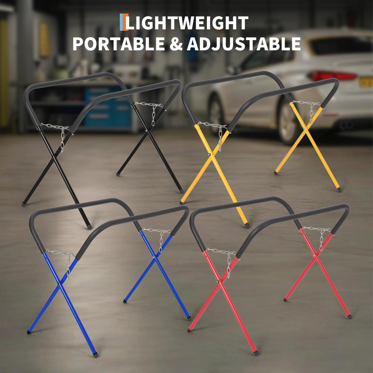 Portable Work Stand 2PACK, 750 LBS Folding Work Bench for Bumpers & Fenders