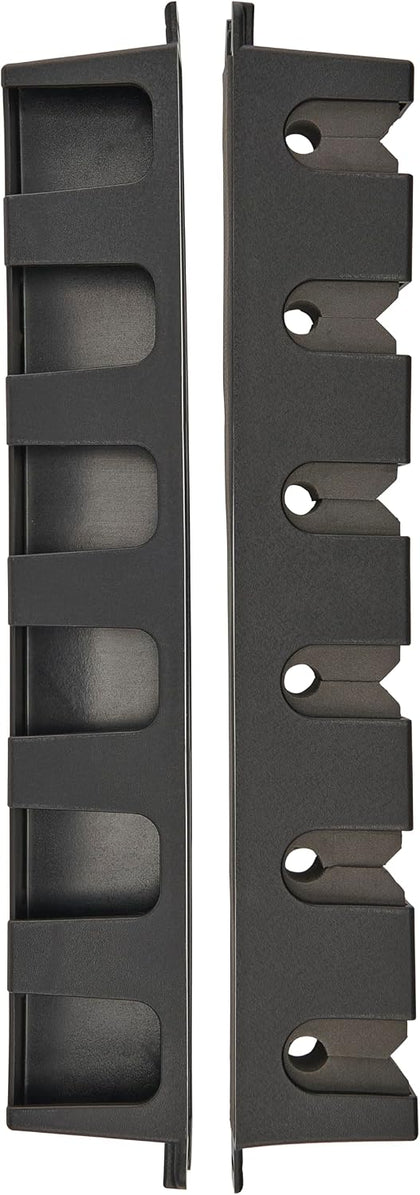 Vertical Fishing Rod Rack, Stores 6 Rods, Black, Soft Foam Grip Pads Protect Rod Finishes, Durable Construction, Easy