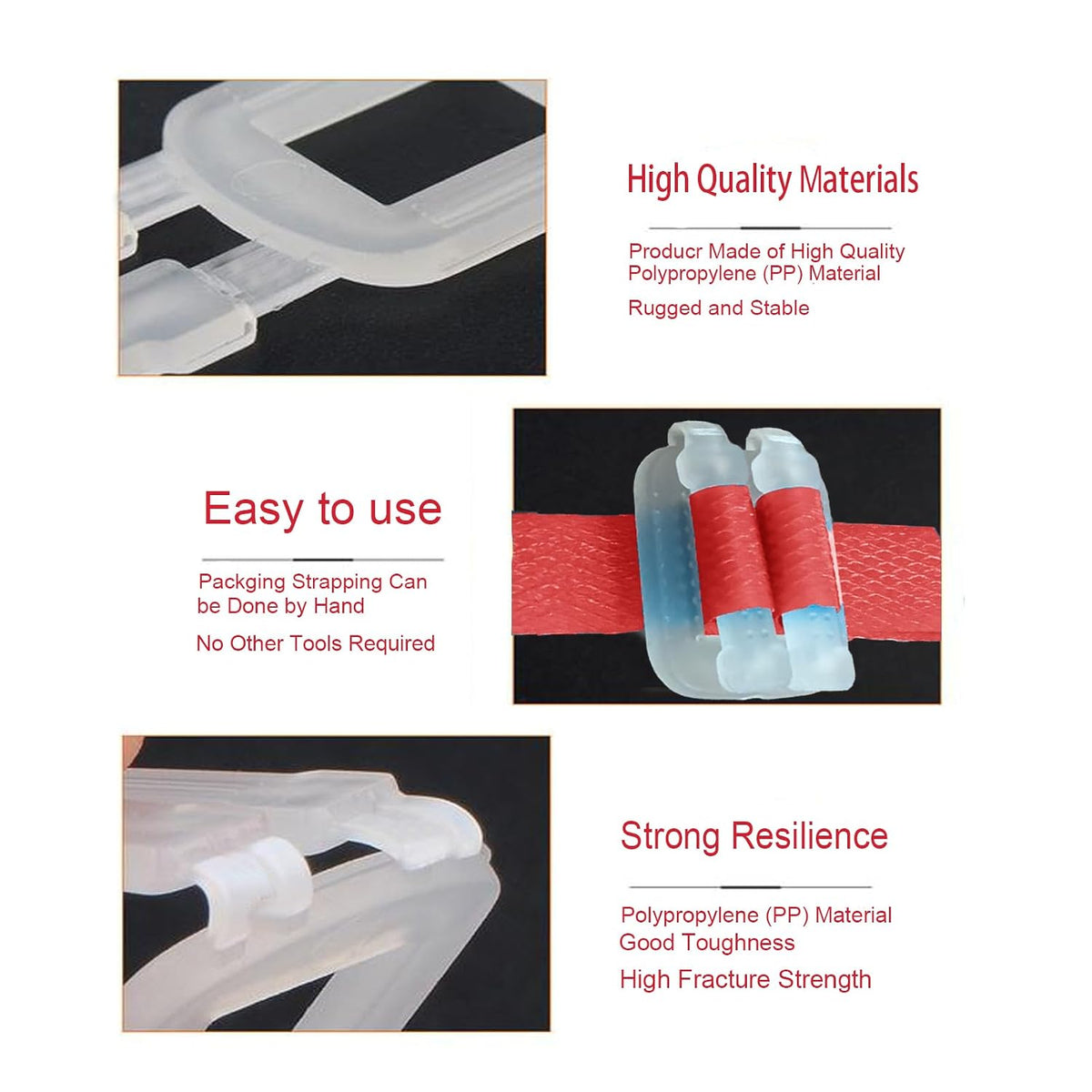 Plastic Packaging Banding Strapping Kit, Red