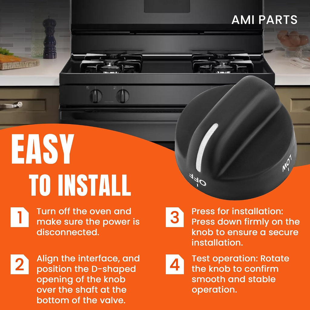 AMI PARTS 8273103 Gas Range Stove Knobs Fit for Whirlpool Stove Knobs