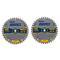 IRWIN 10 Inch 40T Large Diameter Steel Miter/Table Saw Blades Combo Pack (IWAS1040CMB)