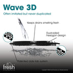 Wave 3D Urinal Screen Deodorizer, Midnight Coast,10 packs