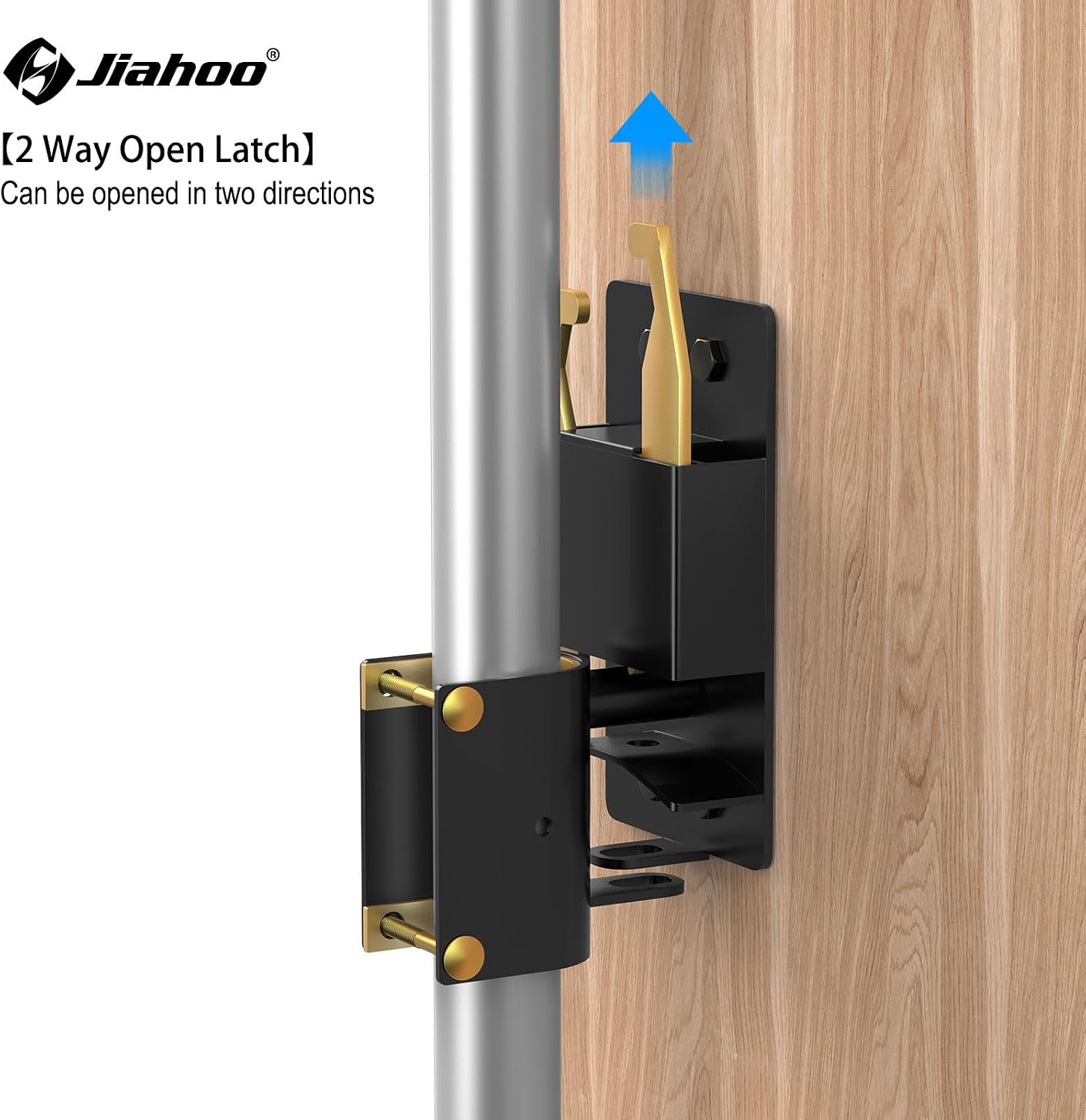 2 Way Farm Gate Latch, Heavy Duty Gate Latches for Metal Tube Gates