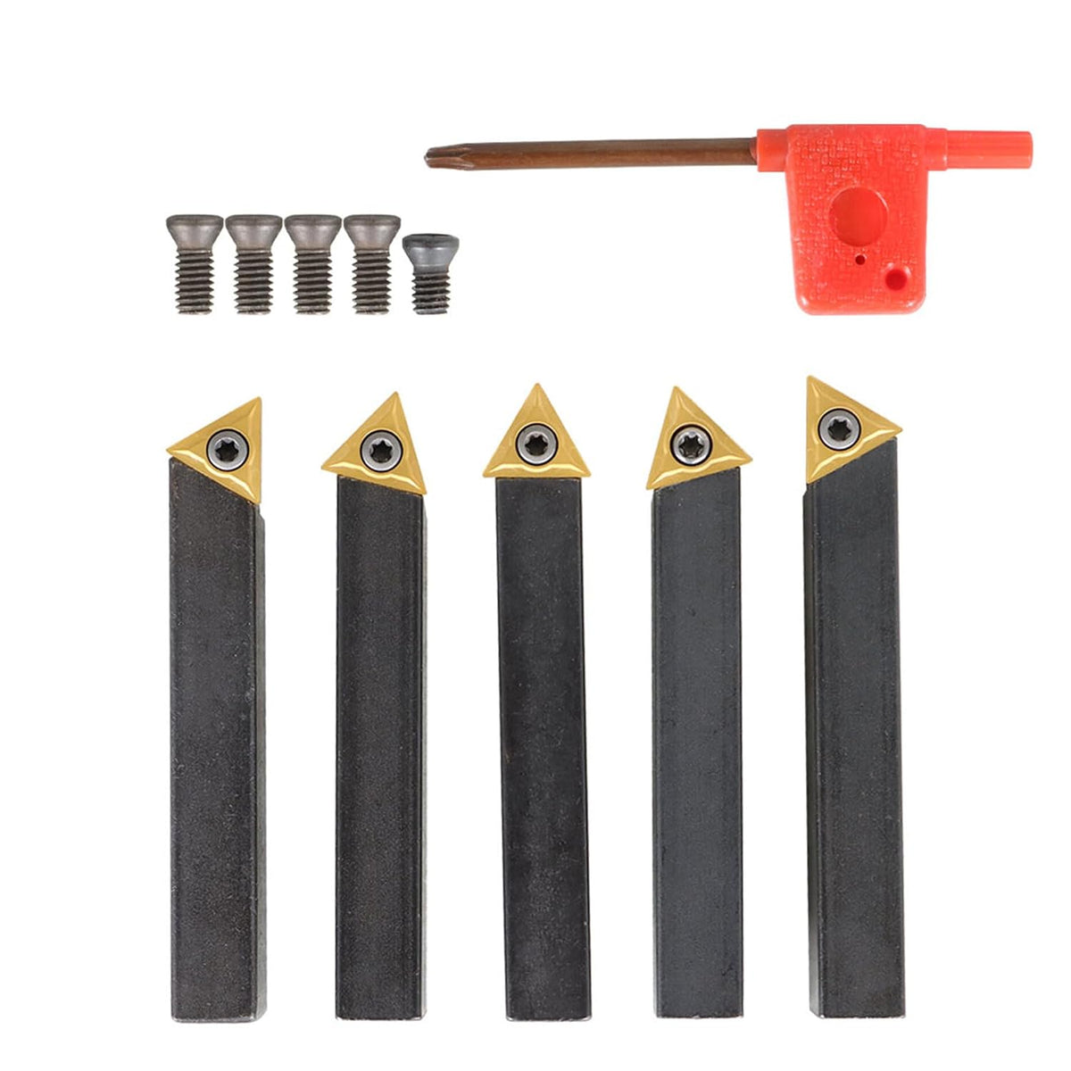 kimllier 5Pcs 1/2 Inch Indexable Carbide Lathe Turning Tool Holder