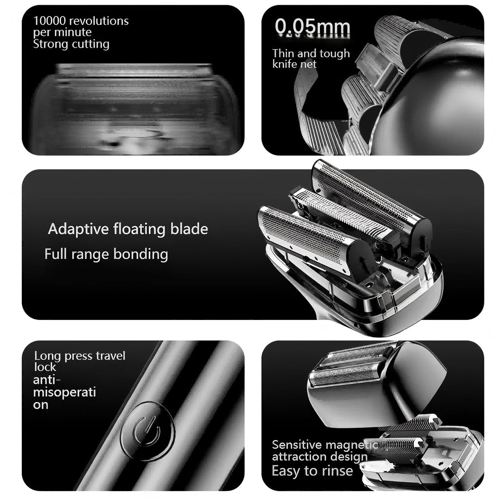 Magnetic Rotary Electric Shaver for Men with Digital Display