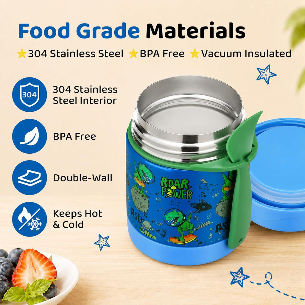 10oz Soup Thermo for Hot Food Kids Insulated Food Jar,Thermo Hot Food Lunch Container, Width Mouth Stainless Steel