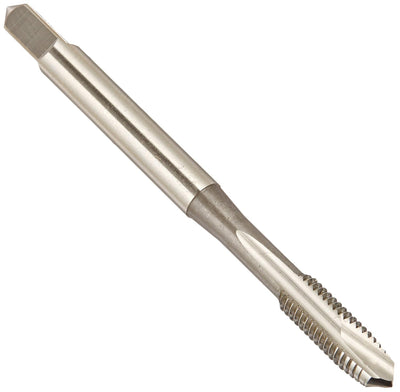 YG-1 - L7284 L7 Series Vanadium Alloy HSS Spiral Pointed Tap, Uncoated (Bright) Finish, Round Shank with Square End, Plug Chamfer, M5-0.8 Thread Size, D4 Tolerance