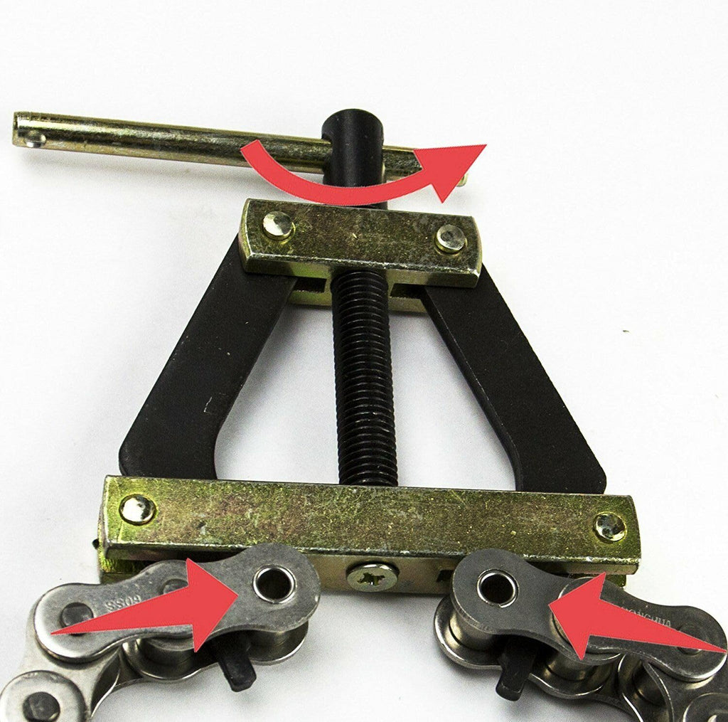 Jeremywell Roller Chain Tools Kit Fits #60#80#100 Roller Chain, Chain Holder/Puller + Breaker/Cutter