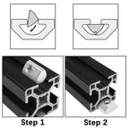 Rierdge M5 Half Round Roll in Spring T Nuts, 100 Pcs