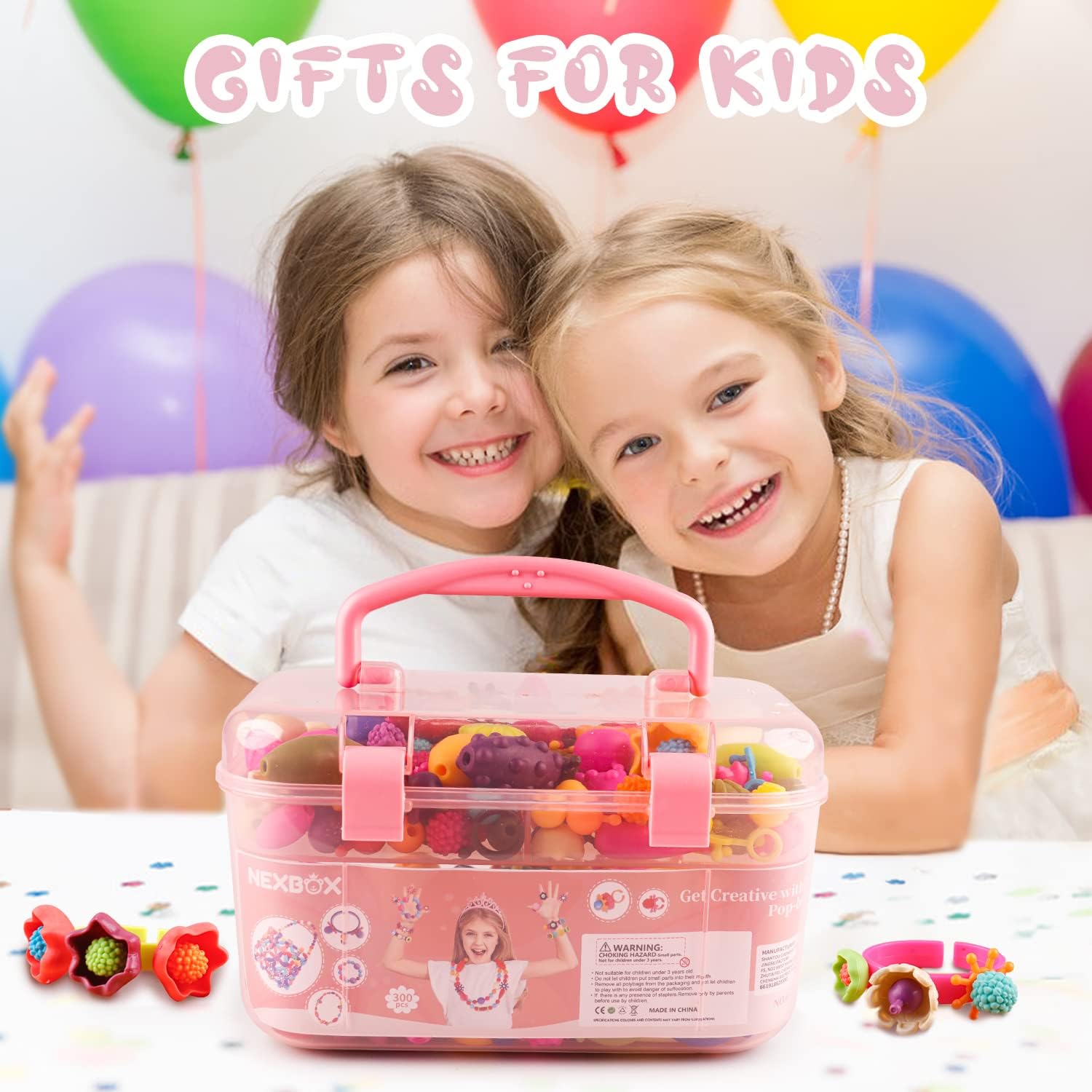 Girls Crafts Jewelry Making Kit for Toddlers - Pop Beads Toys Sets for Little Kids Age 3 4 5 6 Year Old, Ideas