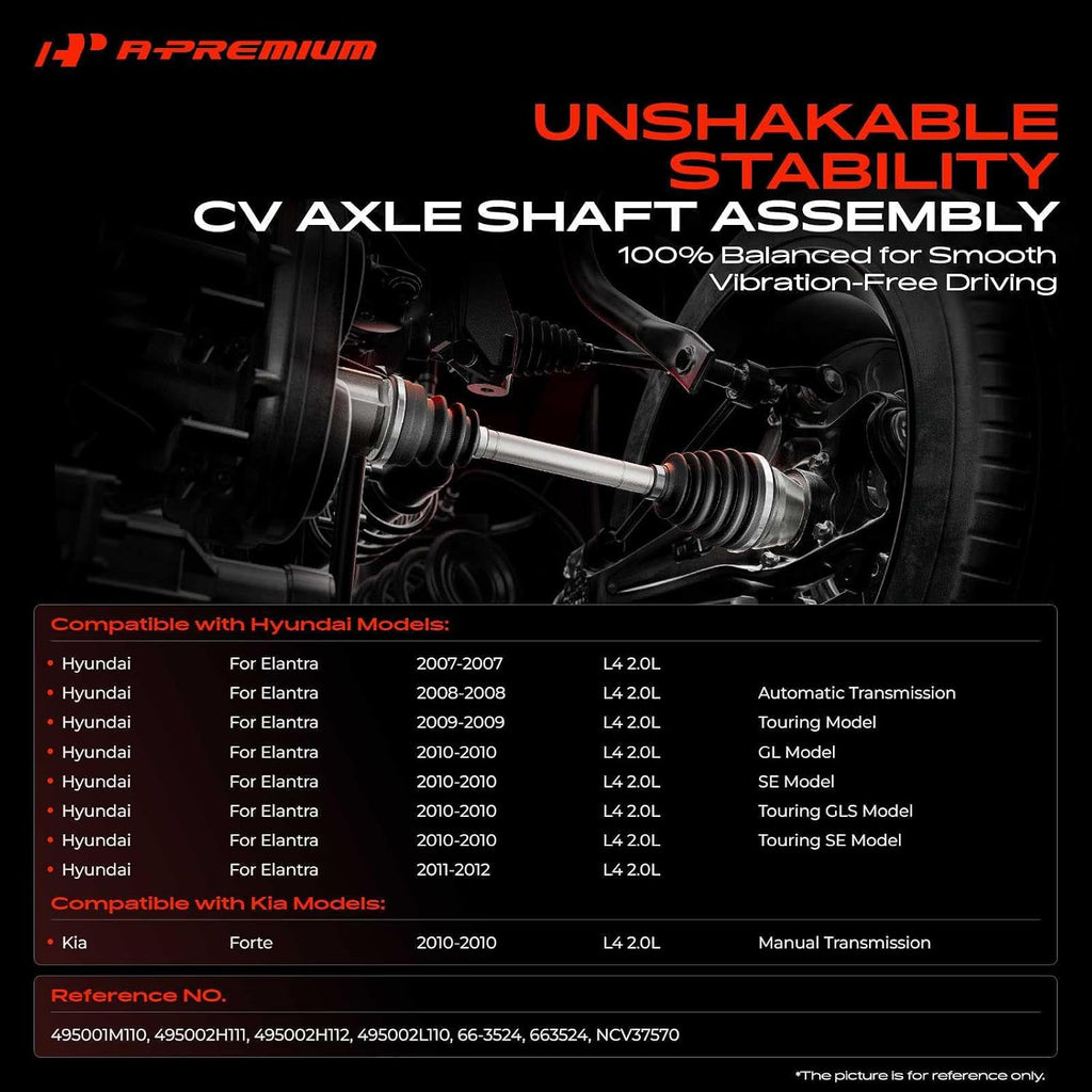 A-Premium Front Right Passenger Side CV Axle Shaft Assembly