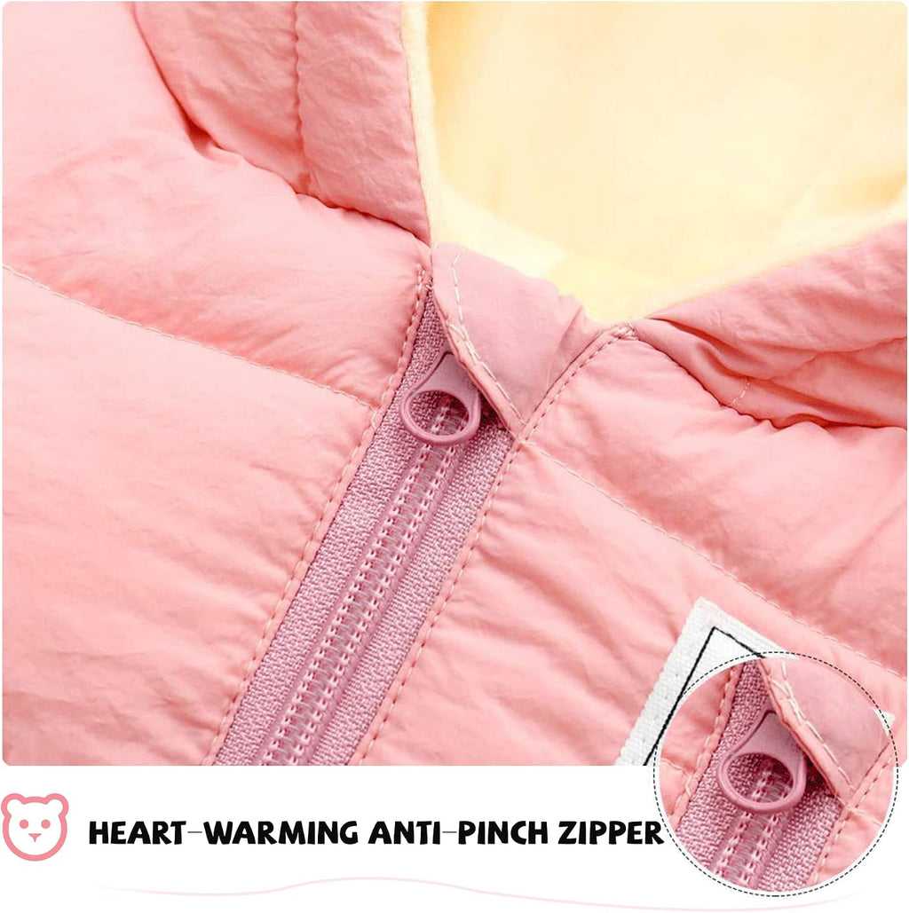 Baby Clothes Cute Infant Toddler Snowsuit Warm Newborn Boy Girl Winter Coats Hooded Zip Jumpsuit