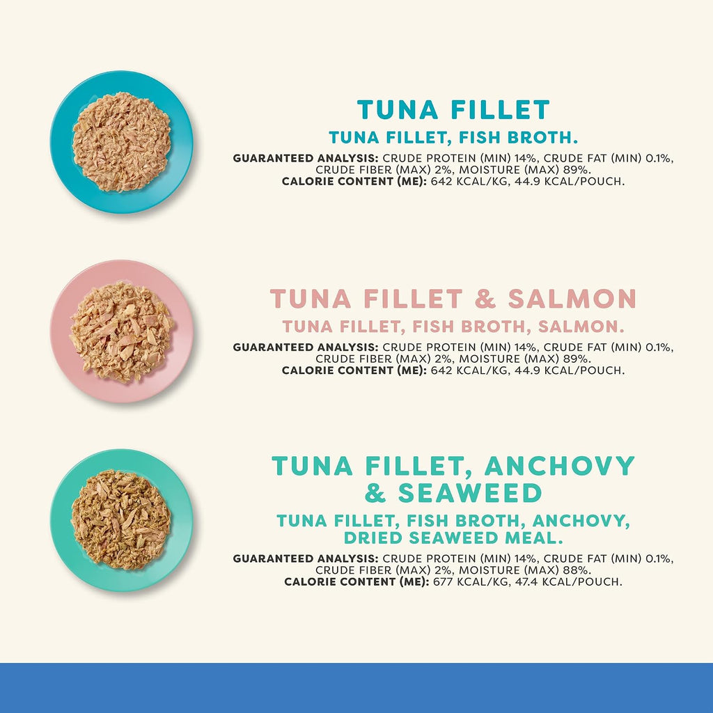 Fish Variety Mousse Wet Cat Food, 3-Flavor 12-Pack 2.47 oz Pouches