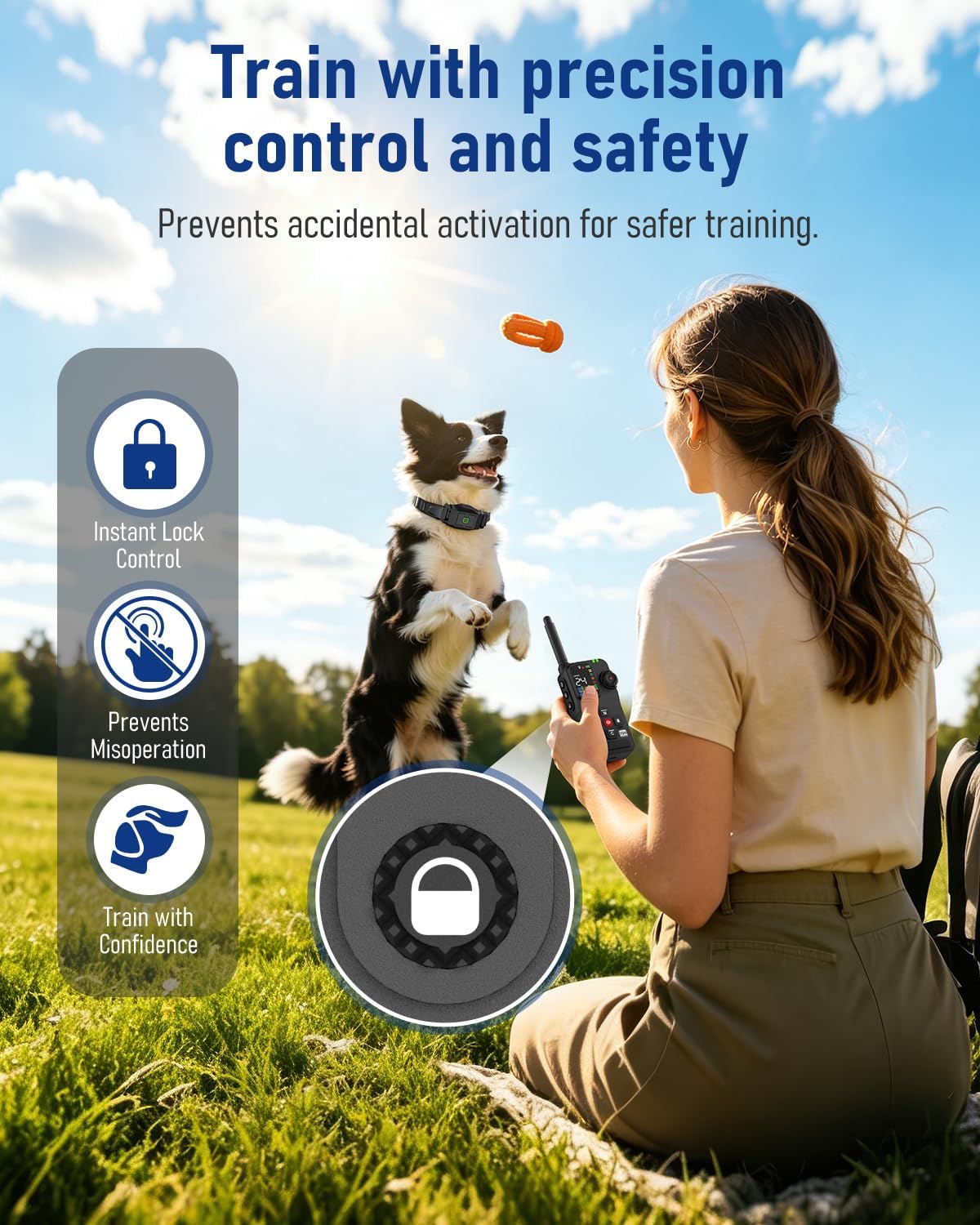 GPS Wireless Dog Fence for Dogs, 2-in-1 Training Collar, 25–999 Yards