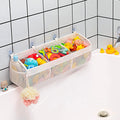 Original 3 Compartment Horizontal Large Openings Bath Toy Organizer for Tub, Capacity Upgrade Bath Toy Storage and