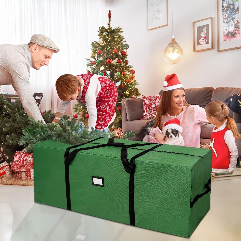 Christmas Tree Storage Bag 7.5 ft, Heavy Duty 600D Oxford Tree Storage Box | Extra Large Christmas Tree Tote, Fits